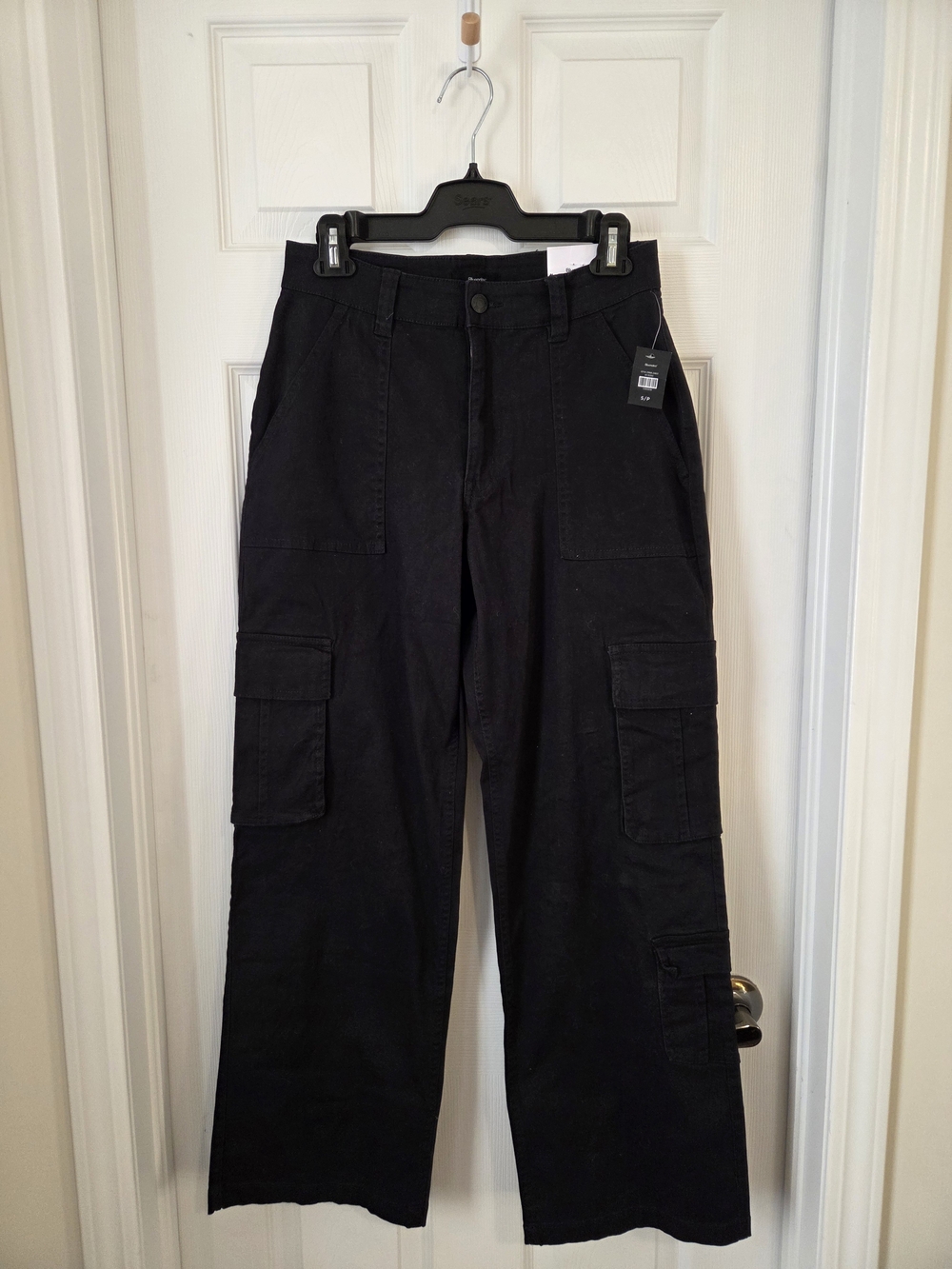 NWT Bluenotes High-Rise Wide Leg Cargo Jeans - Black